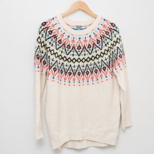 Aerie Fair Isle Oversized Sweater Size Small